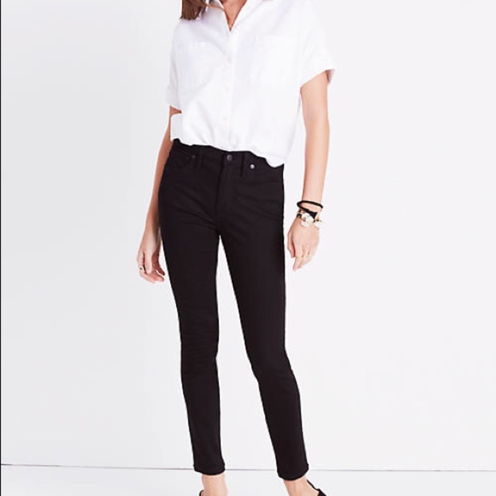 Madewell 9” High-Rise Skinny Black Jeans